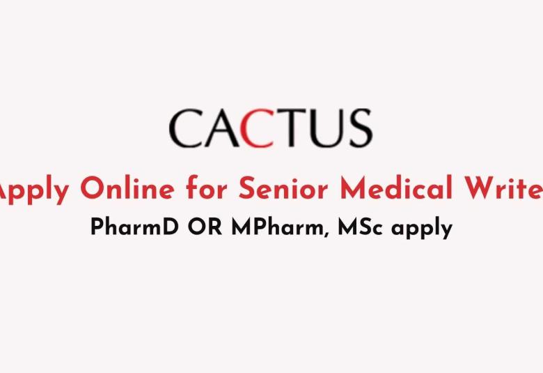 Apply Online for Senior Medical Writer at Cactus Communications