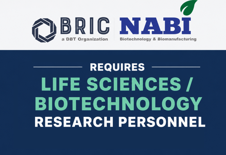 BRIC-NABI requires Life Sciences / Biotechnology research personnel
