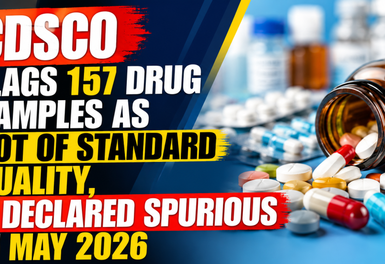 CDSCO Flags 157 Drug Samples as Not of Standard Quality, 2 Declared Spurious in May 2026