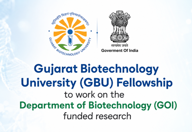 GBU Fellowship to work on the Department of Biotechnology (GOI) funded research