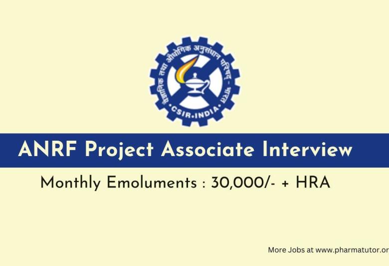 Interview for ANRF Project Associate at CCMB