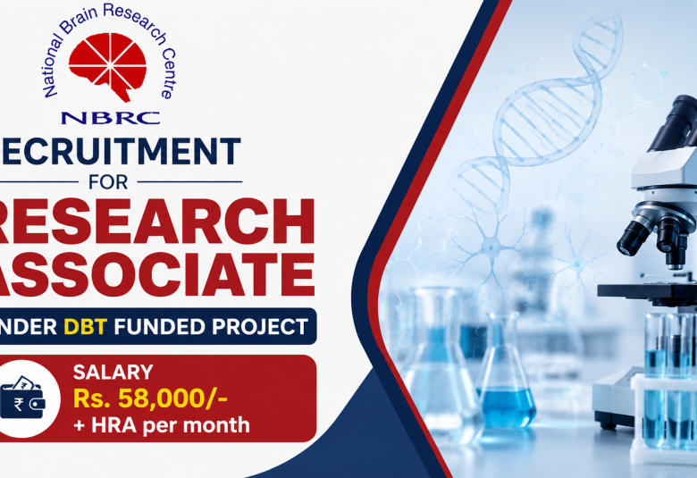 NBRC invites application for the post of Research Associate under DBT funded project
