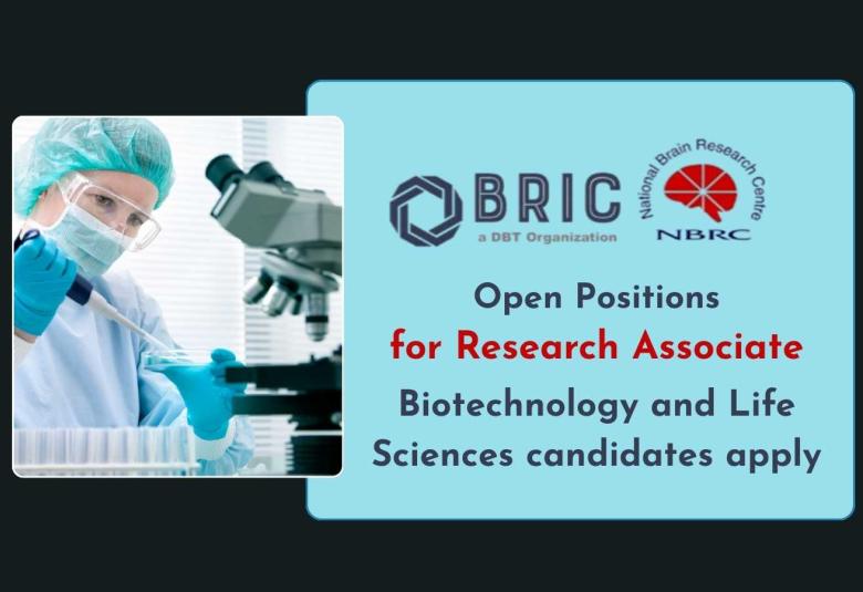 NBRC invites applications from Biotechnology and Life Sciences candidates
