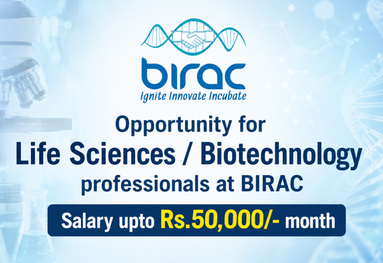 Opportunity for Life Sciences / Biotechnology professionals at BIRAC