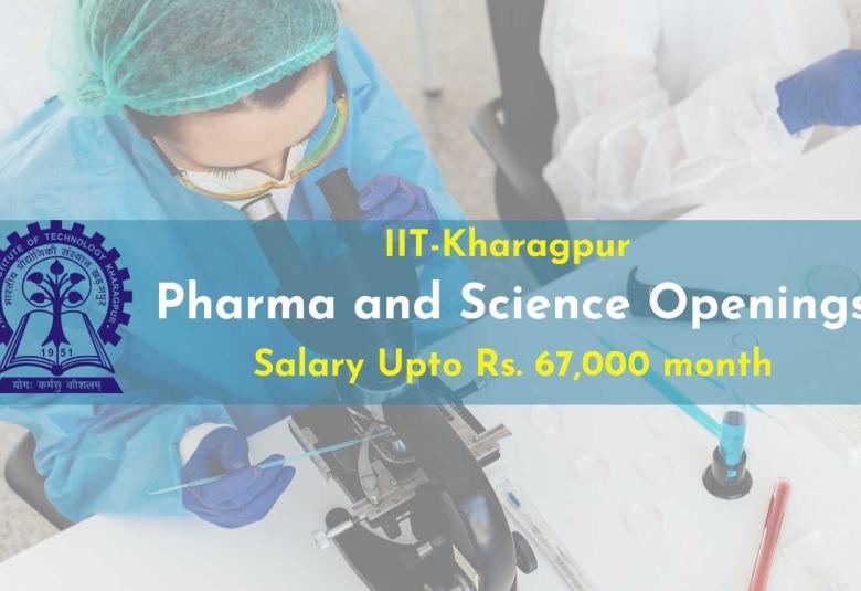 Pharma and Science Openings at Indian Institute of Technology