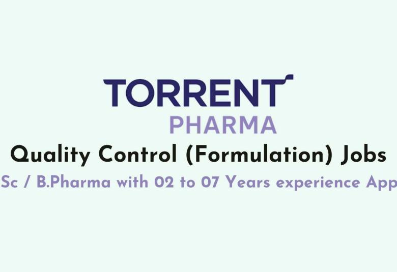 Quality Control (Formulation) Jobs at Torrent Pharma