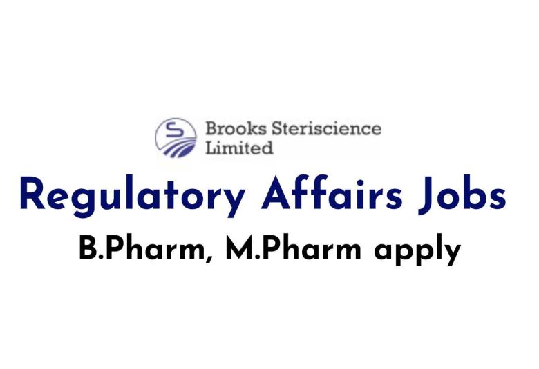Regulatory Affairs Jobs at Brooks Steriscience Limited