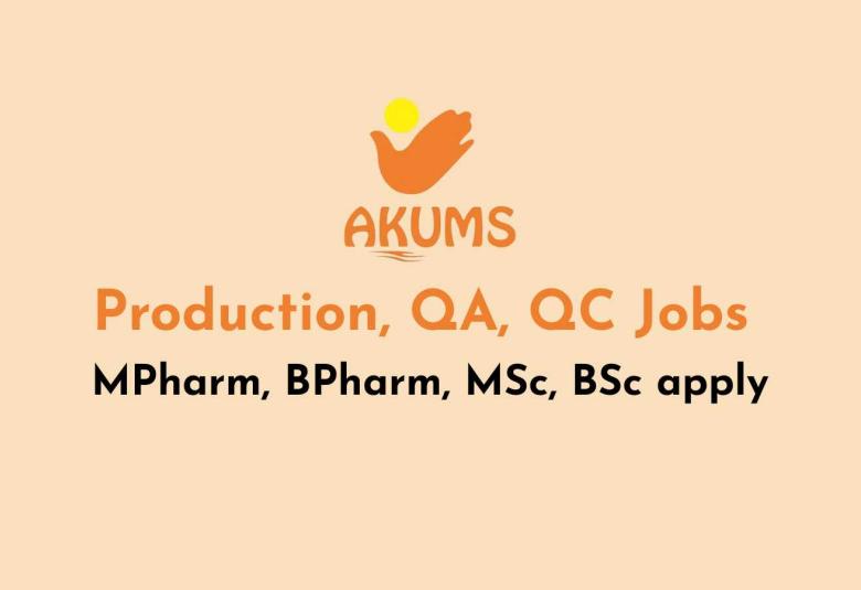 Urgent Requirement at Akums & Drugs Pharmaceuticals