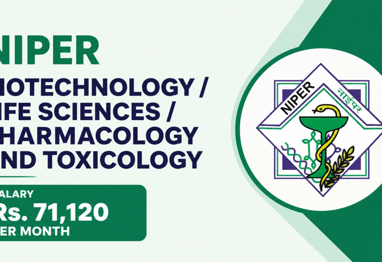 Advertisement for Biotechnology / Life Sciences / Pharmacology and Toxicology at NIPER