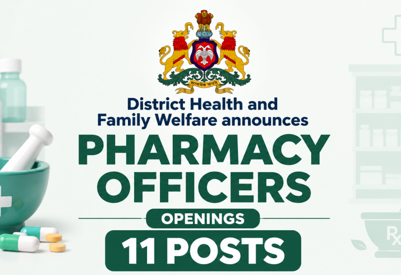 District Health and Family Welfare announces Pharmacy Officers Openings