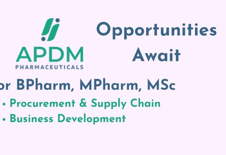 Jobs in Procurement & Supply Chain, Business Development at APDM Pharmaceuticals