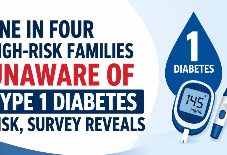 One in Four High-Risk Families Unaware of Type 1 Diabetes Risk, Survey Reveals
