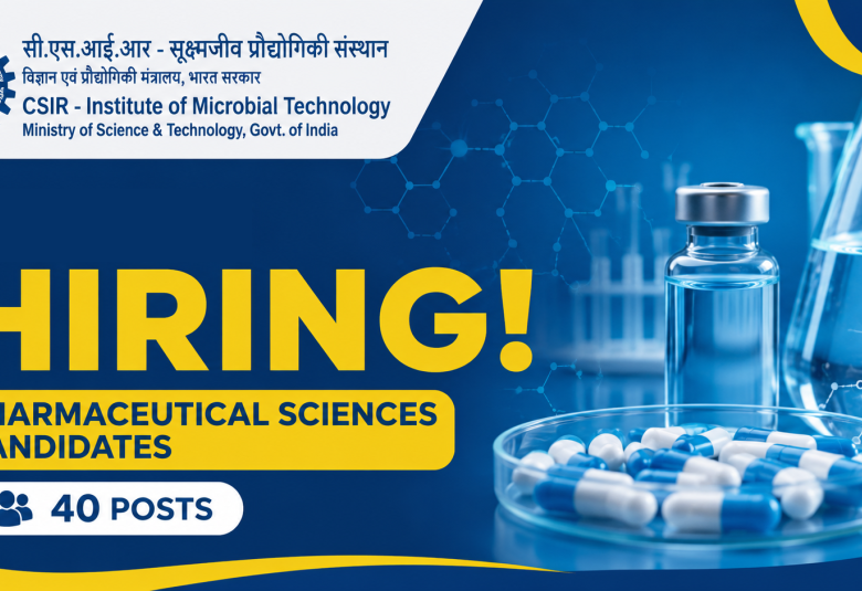 Applications are invited for Project Associate - Pharmaceutical Sciences at IMTECH - 40 hiring