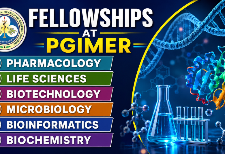 Pharmacology, Life Sciences, Biotechnology, Microbiology, Bioinformatics, Biochemistry Fellowships at PGIMER