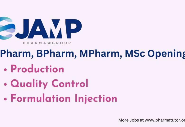 Production, Quality Control and Quality Assurance Jobs at JAMP India Pharmaceuticals