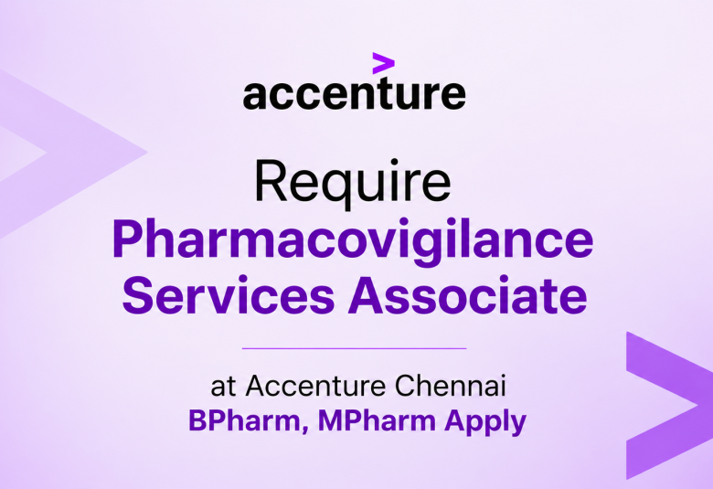 Require Pharmacovigilance Services Associate at Accenture Chennai