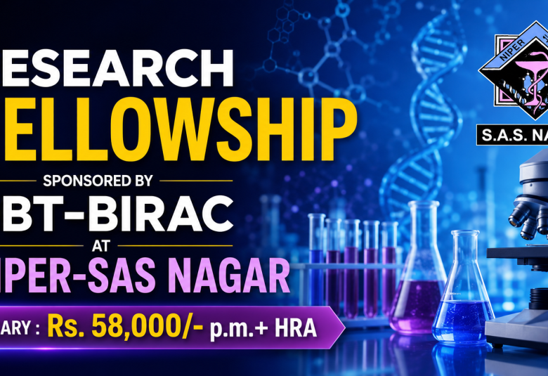 NIPER Medicinal Chemistry, Pharmaceutical Chemistry / Analysis Fellowships