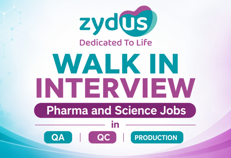 Zydus Life Sciences Interview : Pharma and Science Jobs in QA, QC and Production