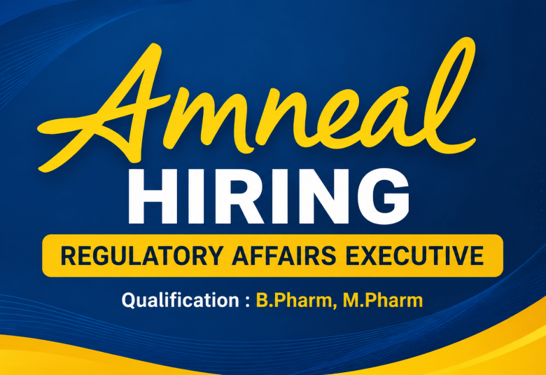 Amneal Pharmaceuticals Hiring Regulatory Affairs Executive
