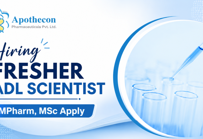 APOTHECON PHARMA Hiring Fresher ADL Scientist