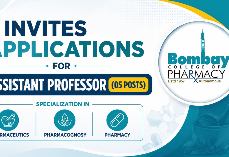 Bombay College of Pharmacy invites applications for Assistant Professor