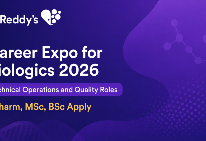 opportunity in Technical Operations and Quality Roles at Dr. Reddys Laboratories
