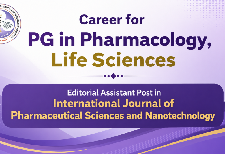 Career for PG in Pharmacology, Life-Sciences at PGIMER