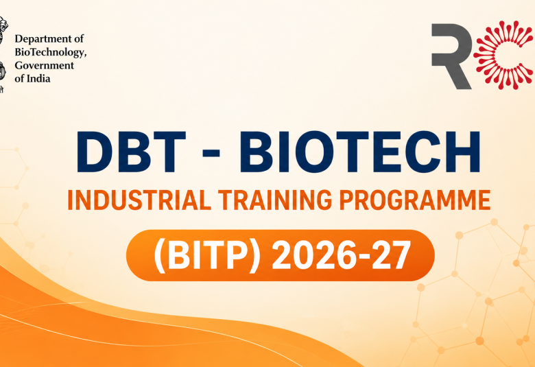 DBT - BIOTECH INDUSTRIAL TRAINING PROGRAMME (BITP) 2026-27 UNDER SKILL VIGYAN