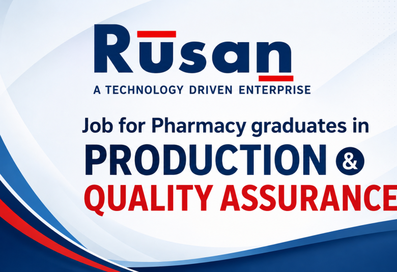 Job for Pharmacy graduates in Production and Quality Assurance at Rusan