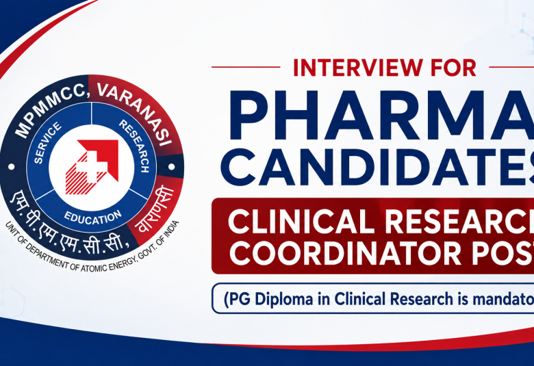 MPMMCC Interview for Pharma candidates - Clinical Research Coordinator Post