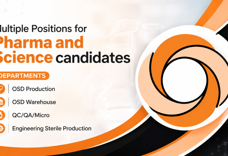 Multiple Positions for Pharma and Science candidates at Sun Pharma