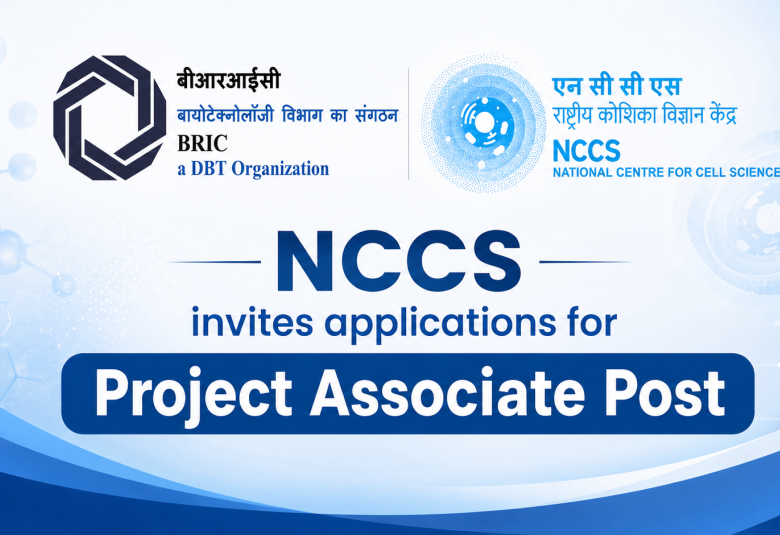 NCCS invites applications for Project Associate Post