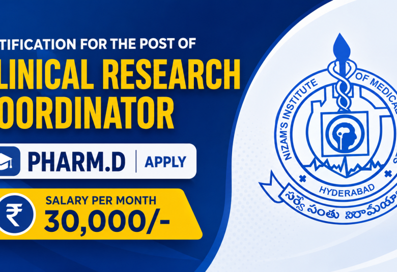 Notification for the Post of Clinical Research Coordinator at NIMS