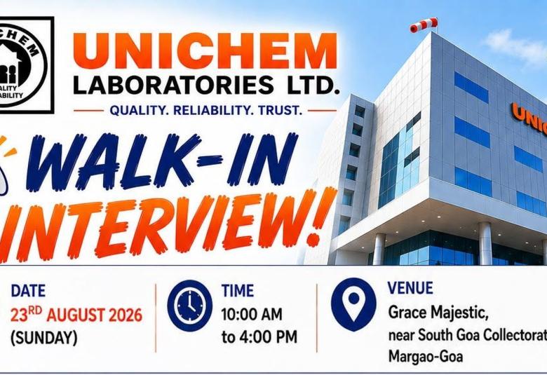Openings for Pharma and Science candidates in QC, QA, Production at Unichem Laboratories