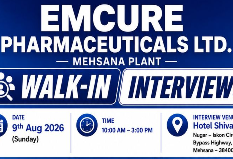 Pharma and Science Jobs in Multiple Department at Emcure Pharma