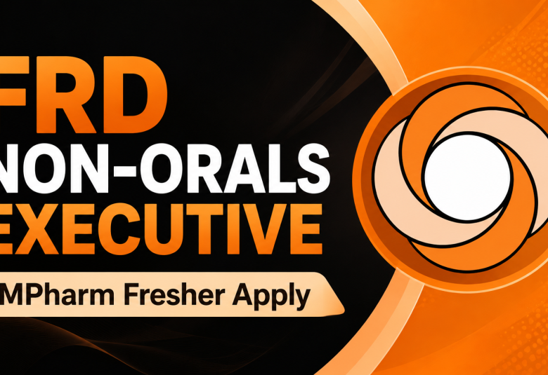 Require FRD Non-Orals Executive at Sun Pharma