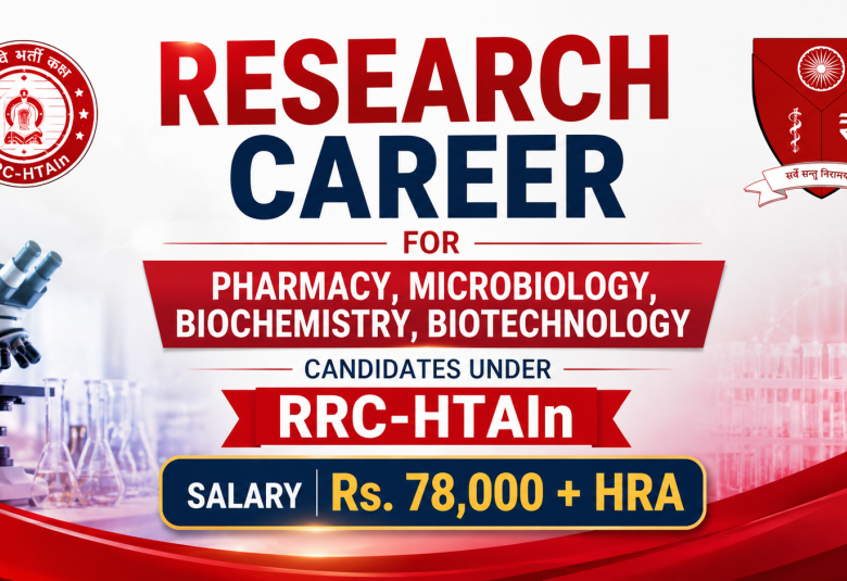 Research Career for Pharmacy, Microbiology, Biochemistry, Biotechnology candidates under RRC-HTAIn, Indian Institute of Science