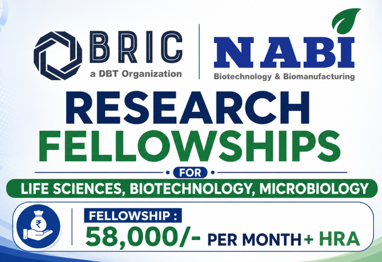 Research Fellowships for Life Sciences, Biotechnology, Microbiology at NABI