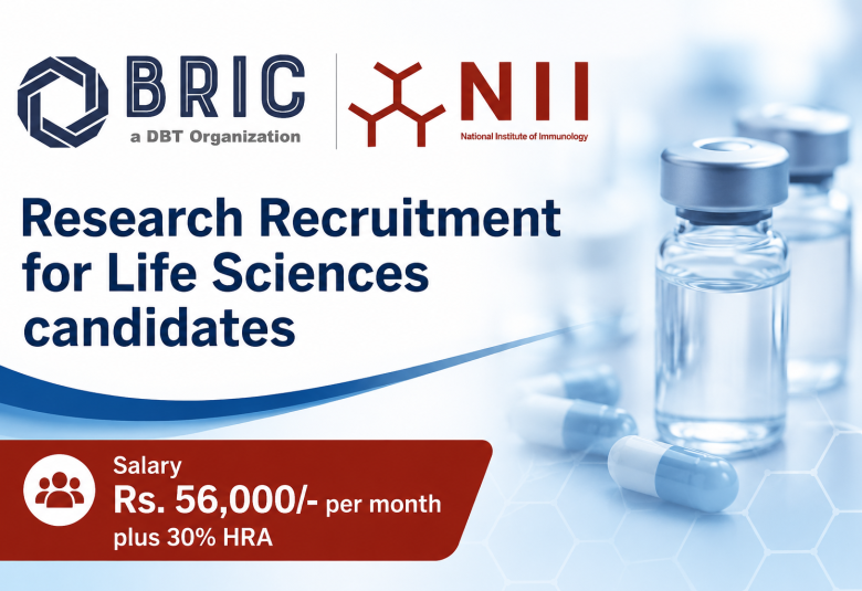 Research Recruitment for Life Sciences candidates at NII