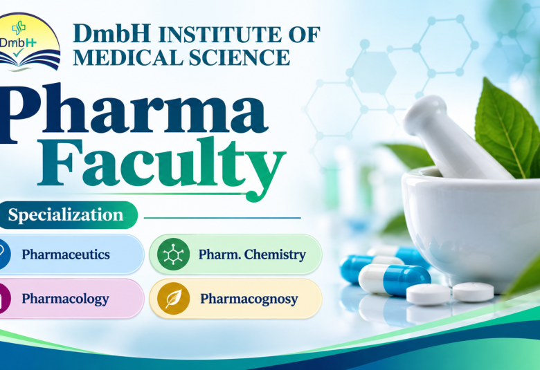 Advertisement for Pharma Faculty at DmbH Institute of Medical Science (A Pharmacy Institute)