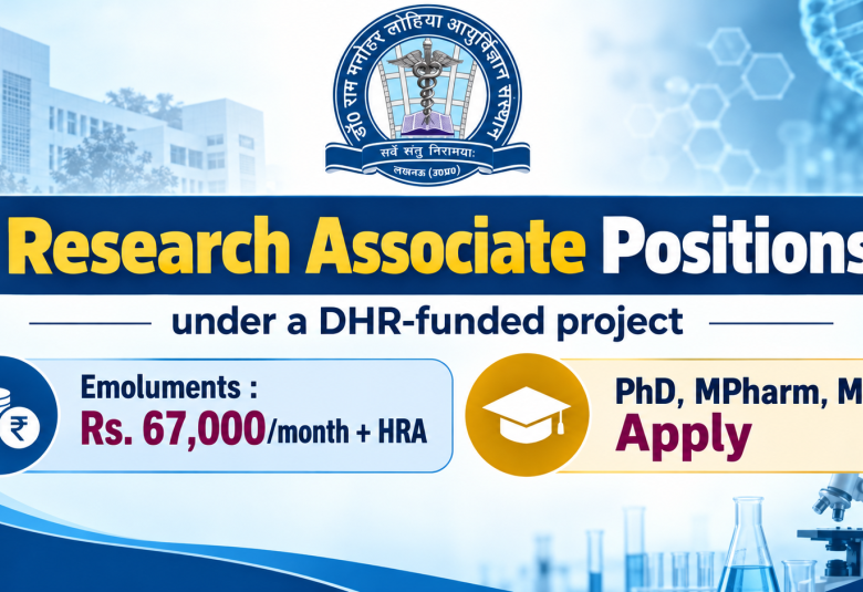 Advertisement for Research Associate positions at RMLIMS under a DHR-funded project