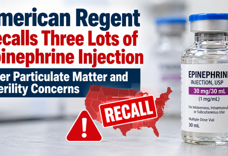 American Regent Recalls Three Lots of Epinephrine Injection Over Particulate Matter and Sterility Concerns