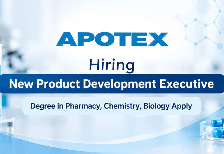 Apotex Inc Hiring New Product Development Executive