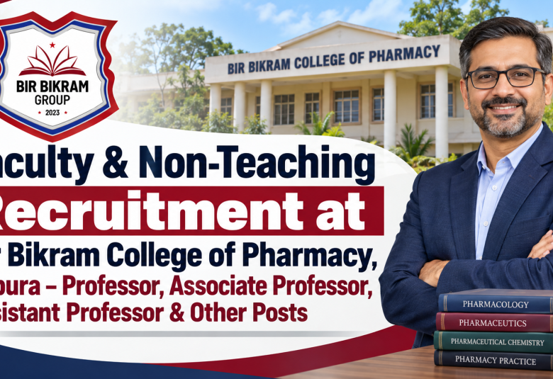 Faculty & Non-Teaching Recruitment at Bir Bikram College of Pharmacy, Tripura – Professor, Associate Professor, Assistant Professor & Other Posts