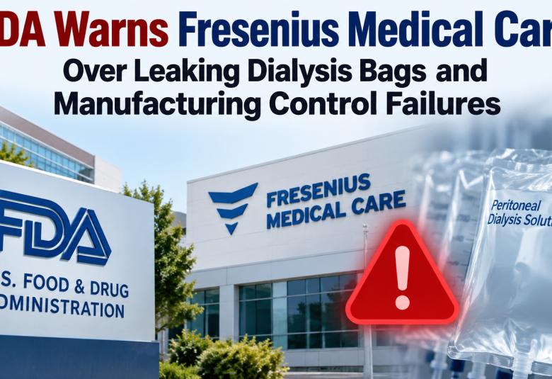 FDA Warns Fresenius Medical Care Over Leaking Dialysis Bags and Manufacturing Control Failures