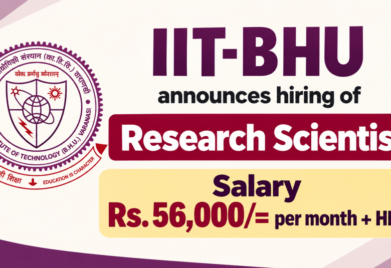 IIT-BHU announces hiring of Research Scientist