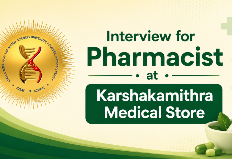 Interview for Pharmacist at Karshakamithra Medical Store at UVH