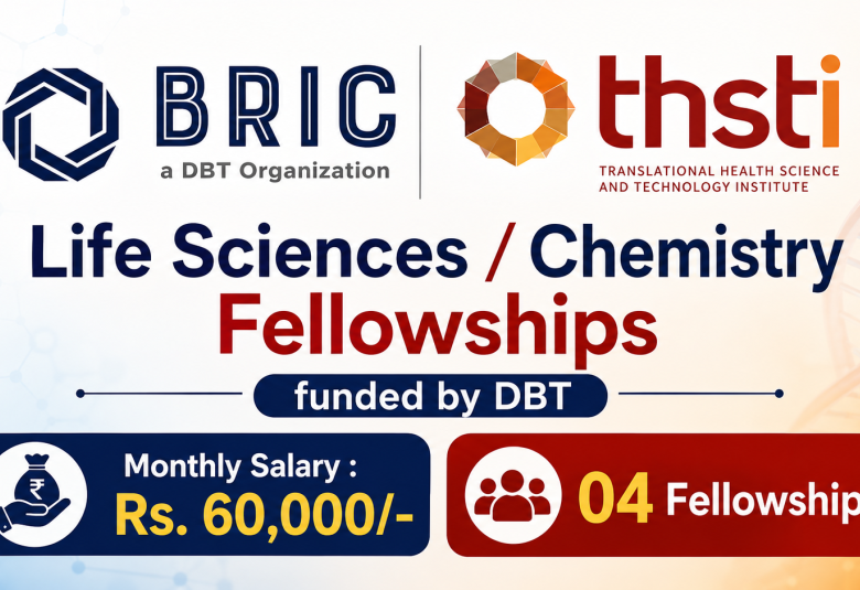 Life Sciences / Chemistry Fellowships funded by DBT, THSTI