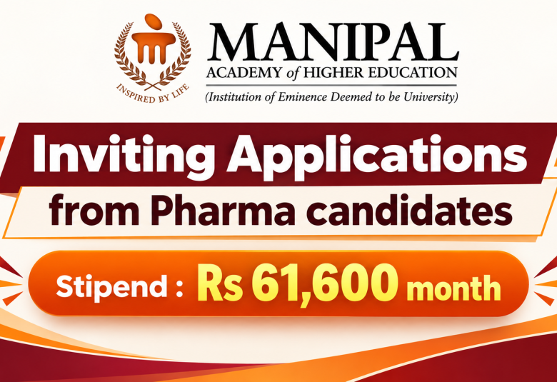 MAHE inviting applications from Pharma candidates
