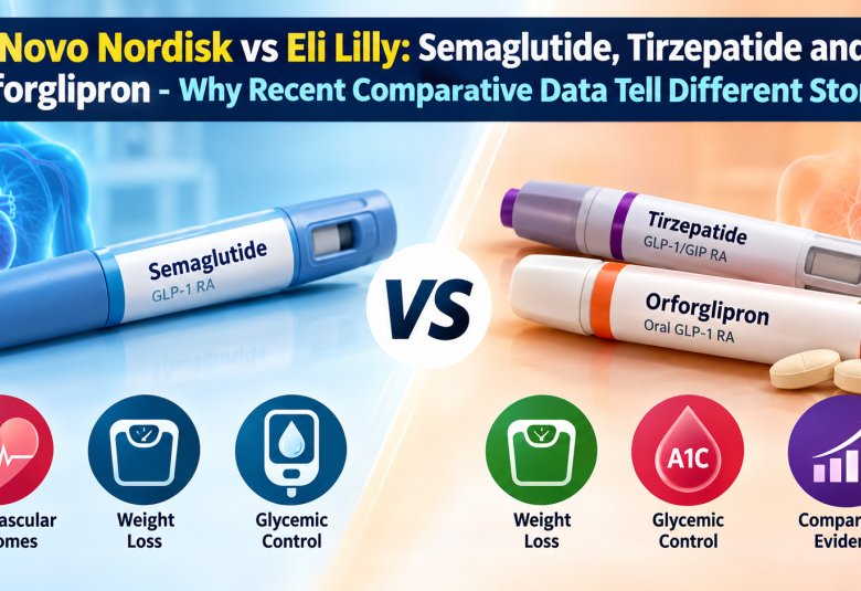 Novo Nordisk vs Eli Lilly: Semaglutide, Tirzepatide and Orforglipron - Why Recent Comparative Data Tell Different Stories
